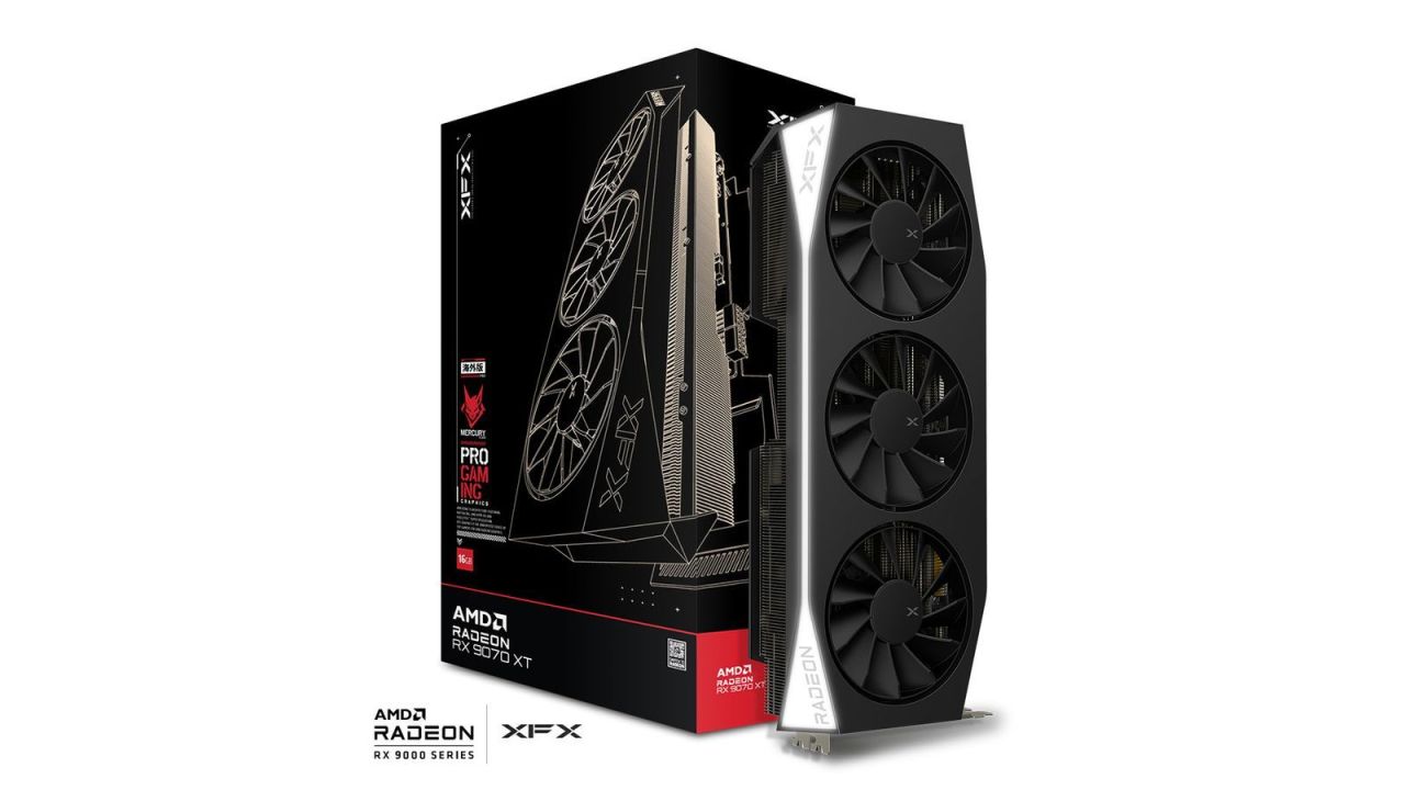 XFX RX9070 XT 16GB DDR6 Mercury Gaming LED