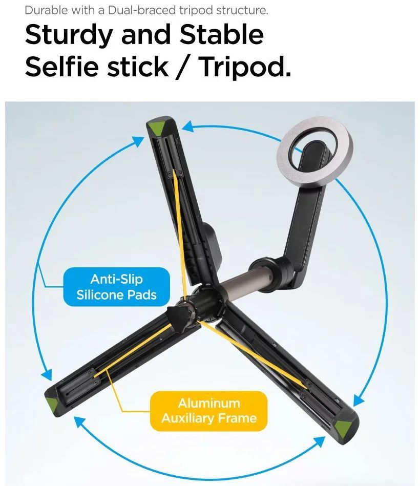 Spigen MagSafe Tripod Selfie Stick Black