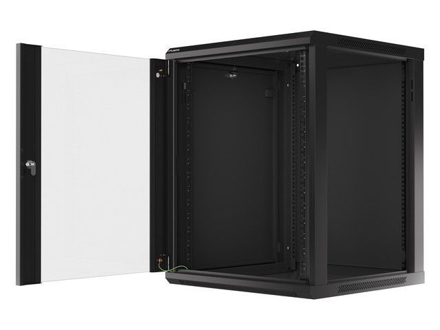 Lanberg 19" 15U Falra szerelhető Rackszekrény Black Lanberg 19" 15U Falra szerelhető Rackszekrény Black
