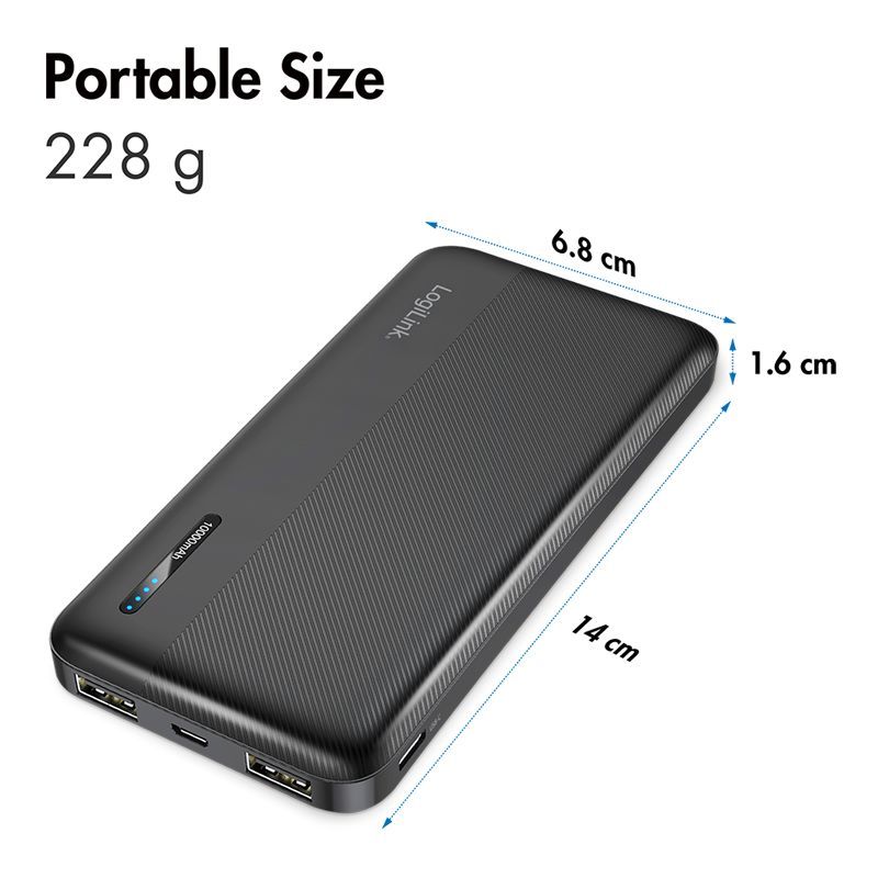 Logilink 10000 mAh PowerBank Black Logilink 10000 mAh PowerBank Black