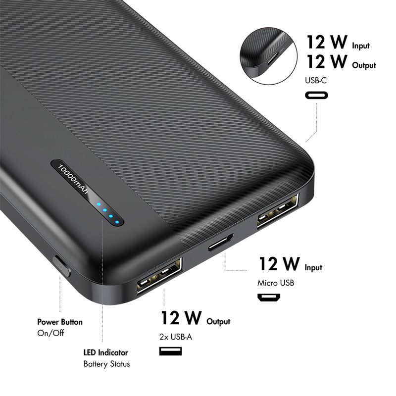 Logilink 10000 mAh PowerBank Black Logilink 10000 mAh PowerBank Black