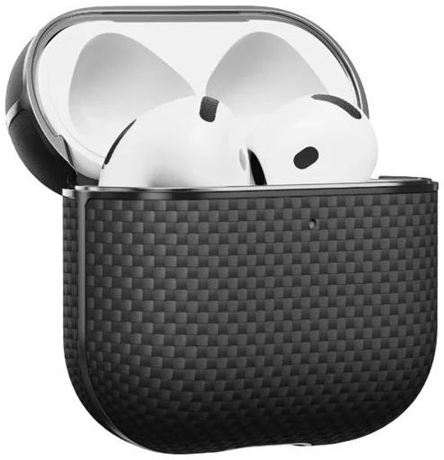 Pitaka Aramid Fiber Magnetic Case for AirPods 4 Black/Grey Pitaka Aramid Fiber Magnetic Case for AirPods 4 Black/Grey