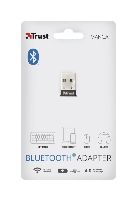 Trust Manga Bluetooth 4.0 USB Adapter Black Trust Manga Bluetooth 4.0 USB Adapter Black