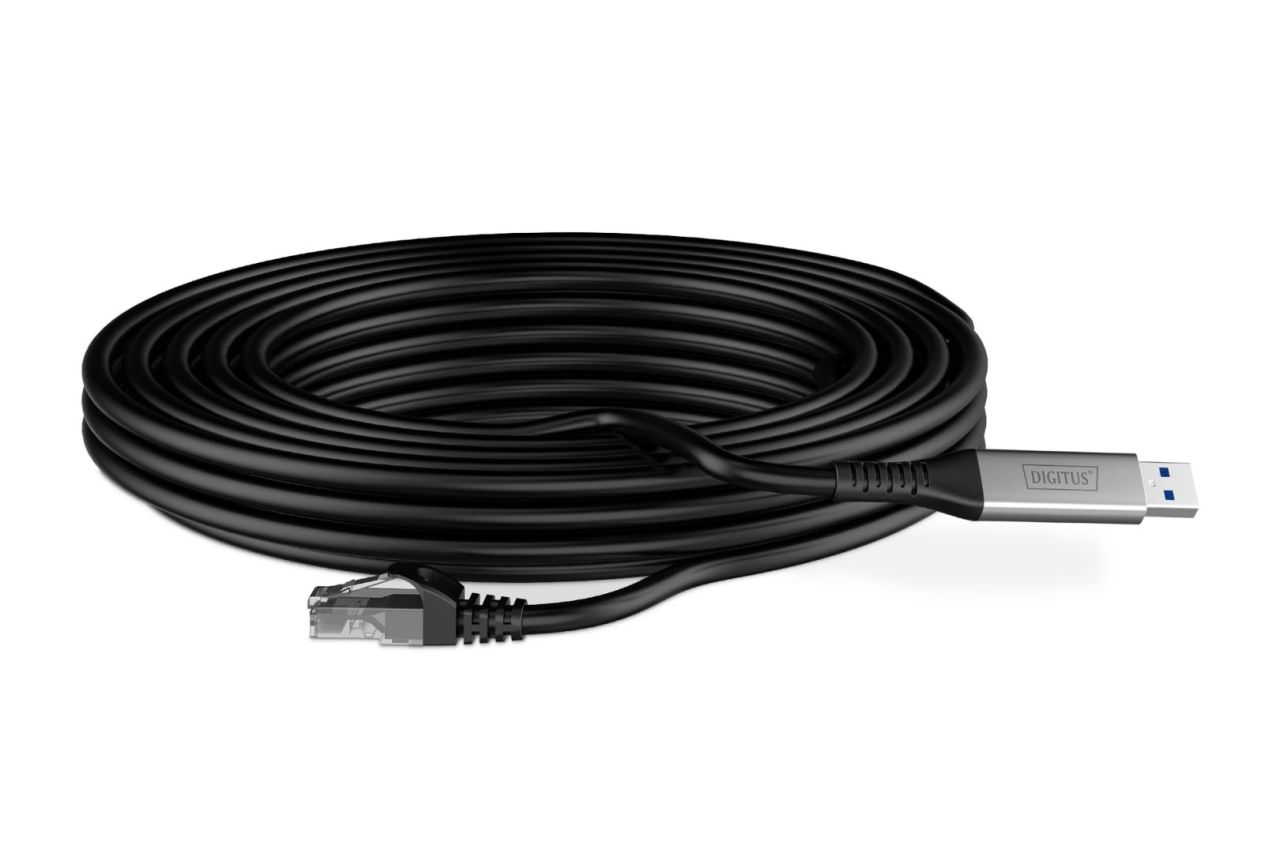 Assmann USB3.2 Gen1 - RJ45 CAT6A S/FTP Ethernet cable 1Gbit/s 5m Black