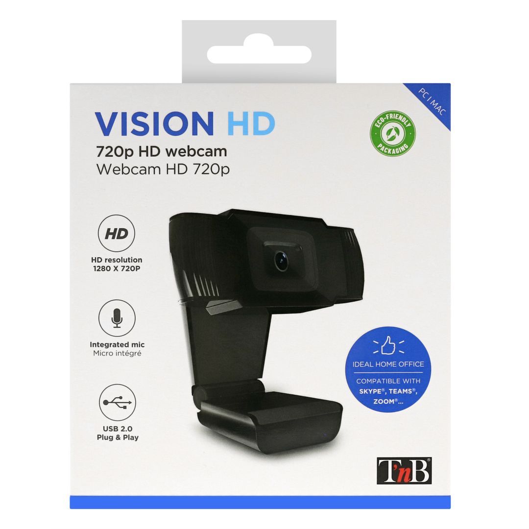 TnB Vision HD 720 P USB Webkamera Black TnB Vision HD 720 P USB Webkamera Black