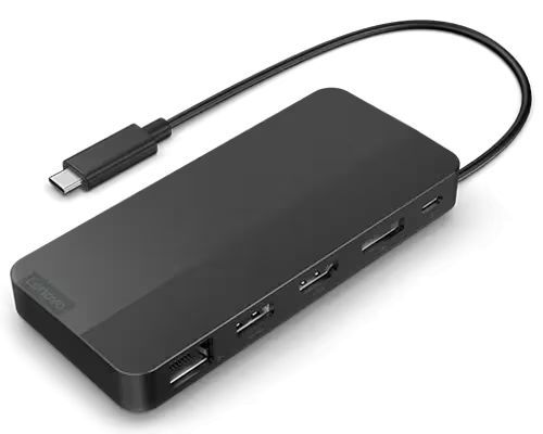 Lenovo USB-C Dual Display Travel Dock Black Lenovo USB-C Dual Display Travel Dock Black