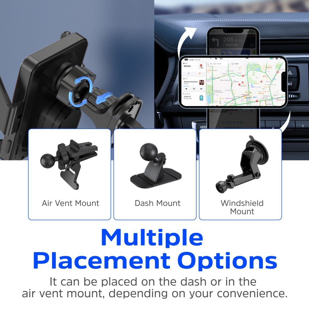 Energizer ECA008 15W Fast Wireless Car Charger with USB-C Input Black