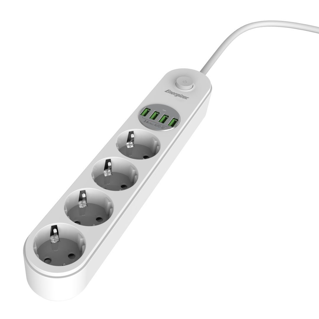 Energizer EPB2500W00EU Hálózati Elosztó Kapcsolóval 4DIN 2m White Energizer EPB2500W00EU Hálózati Elosztó Kapcsolóval 4DIN 2m White