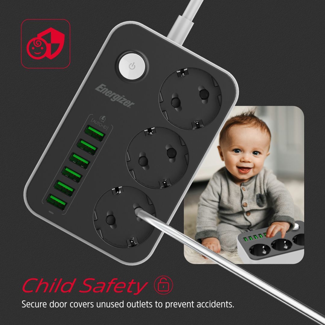 Energizer EPB2500W00EU Hálózati Elosztó Kapcsolóval 3DIN 2m White Energizer EPB2500W00EU Hálózati Elosztó Kapcsolóval 3DIN 2m White