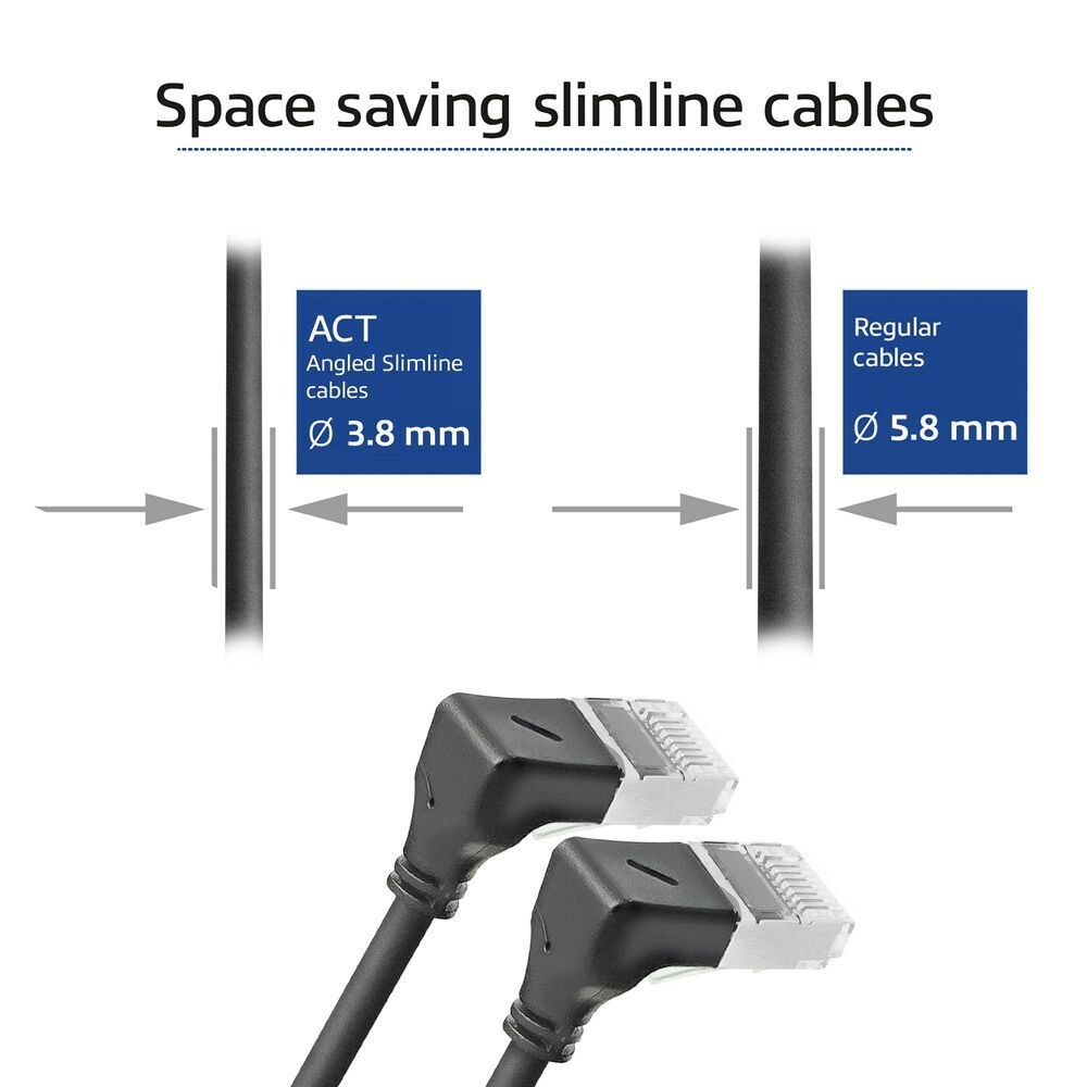 ACT CAT6A U-FTP Patch Cable 2m Black ACT CAT6A U-FTP Patch Cable 2m Black