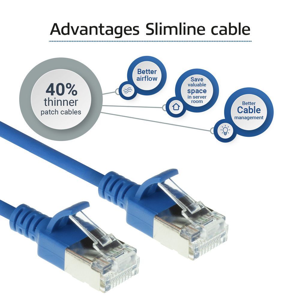 ACT CAT6A U-FTP Patch Cable 7m Blue ACT CAT6A U-FTP Patch Cable 7m Blue