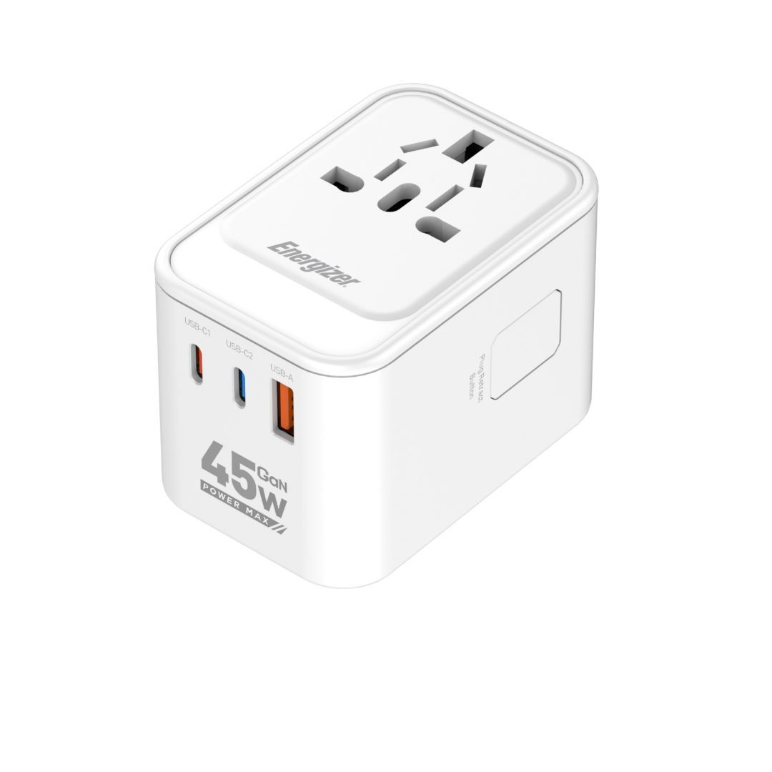 Energizer ETC450 45W Dual USB-C & USB-A Travel Charger White Energizer ETC450 45W Dual USB-C & USB-A Travel Charger White