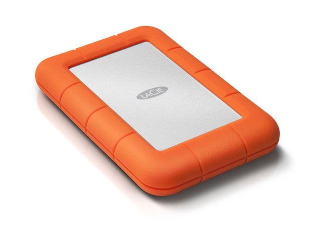 LaCie 1TB 2,5" USB3.0 Rugged Mini Silver/Orange LaCie 1TB 2,5" USB3.0 Rugged Mini Silver/Orange