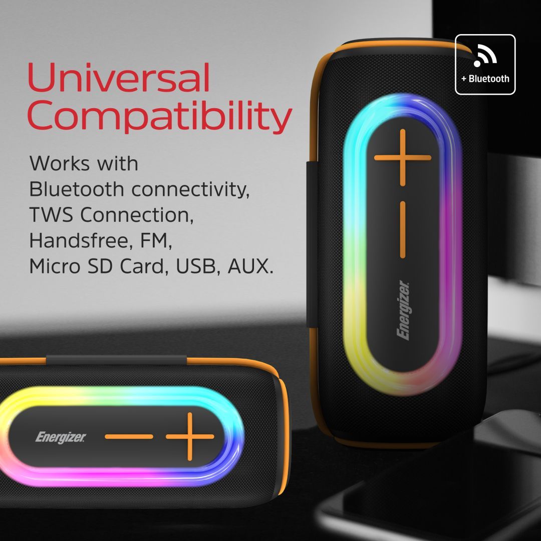 Energizer BTS206 Bluetooth Speaker with PowerBank Black Energizer BTS206 Bluetooth Speaker with PowerBank Black