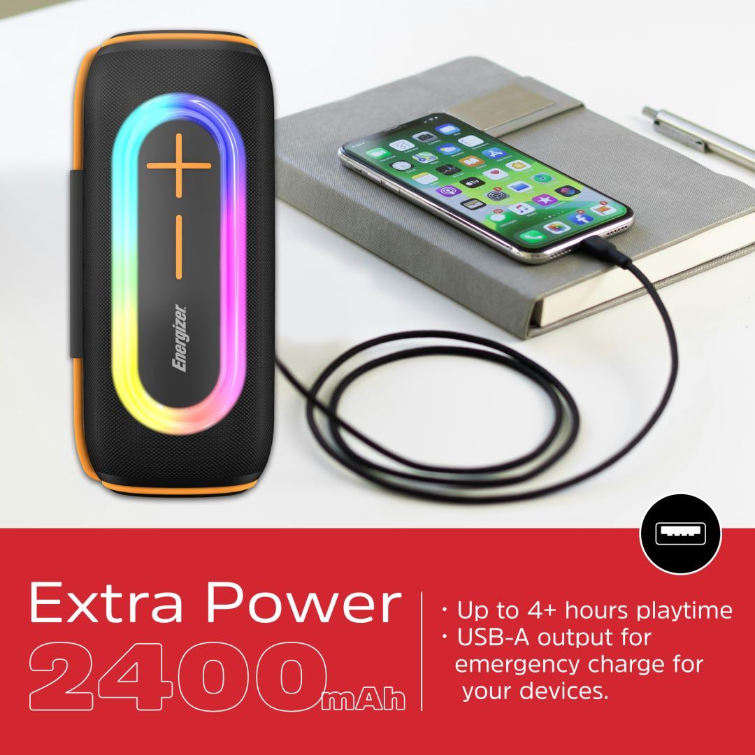 Energizer BTS206 Bluetooth Speaker with PowerBank Black Energizer BTS206 Bluetooth Speaker with PowerBank Black