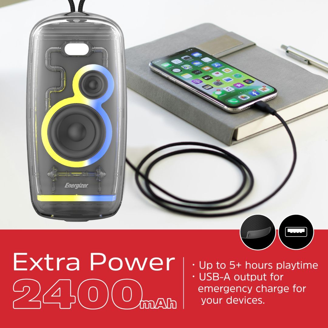 Energizer BTS164 Bluetooth Speaker with PowerBank Black Energizer BTS164 Bluetooth Speaker with PowerBank Black