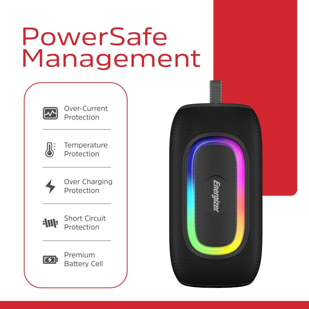 Energizer BTS163 Bluetooth Speaker with PowerBank Black Energizer BTS163 Bluetooth Speaker with PowerBank Black