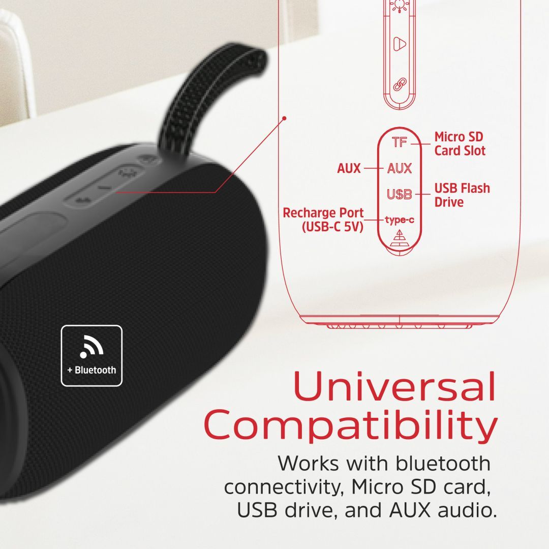 Energizer BTS163 Bluetooth Speaker with PowerBank Black Energizer BTS163 Bluetooth Speaker with PowerBank Black