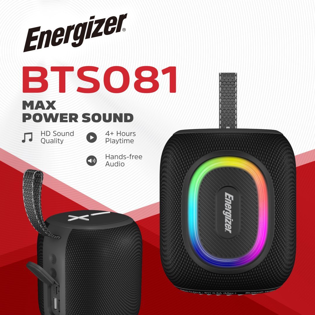 Energizer BTS081 Bluetooth Speaker with PowerBank Black Energizer BTS081 Bluetooth Speaker with PowerBank Black