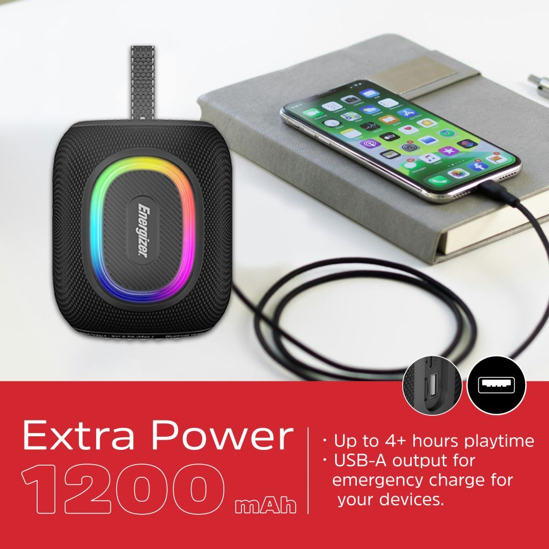 Energizer BTS081 Bluetooth Speaker with PowerBank Black Energizer BTS081 Bluetooth Speaker with PowerBank Black