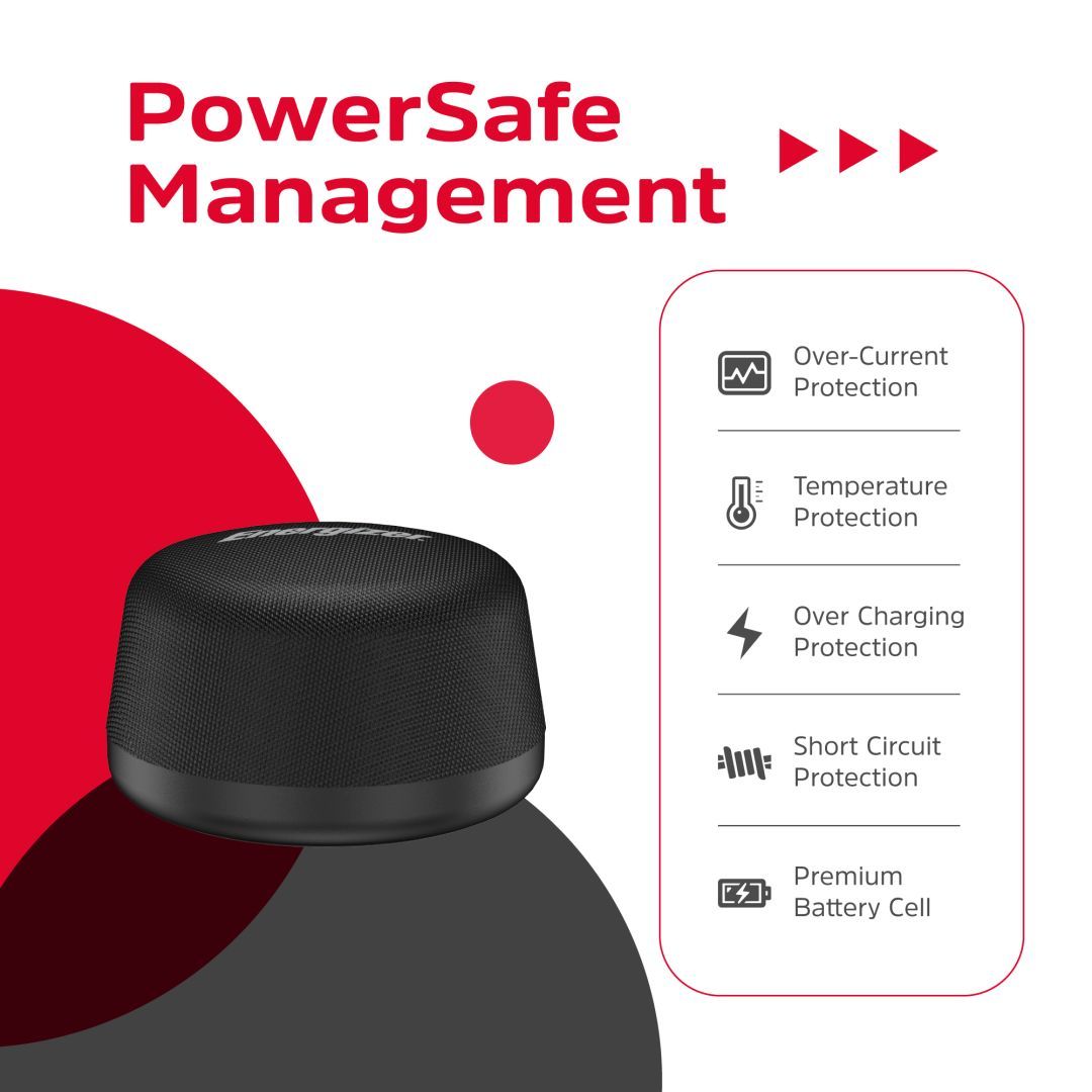 Energizer BTS055 Bluetooth Speaker with PowerBank Black Energizer BTS055 Bluetooth Speaker with PowerBank Black