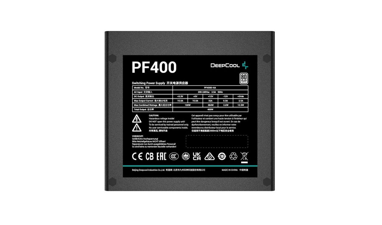 DeepCool 400W 80+ PF400 DeepCool 400W 80+ PF400