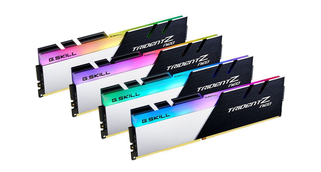 G.SKILL 64GB DDR4 3200MHz Kit(4x16GB) TridentZ Neo (for AMD) G.SKILL 64GB DDR4 3200MHz Kit(4x16GB) TridentZ Neo (for AMD)