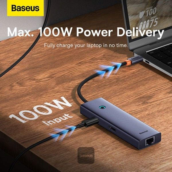 Baseus lite Series 7-Port HUB Docking Station Grey Baseus lite Series 7-Port HUB Docking Station Grey