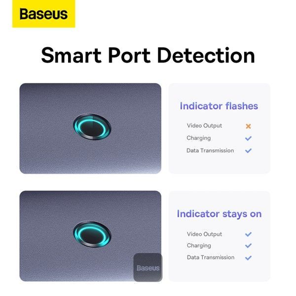 Baseus lite Series 7-Port HUB Docking Station Grey Baseus lite Series 7-Port HUB Docking Station Grey