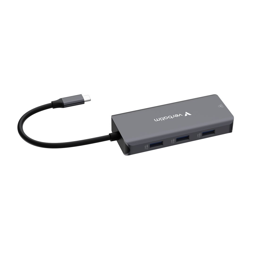 Verbatim Essentials USB-C Docking Station Grey