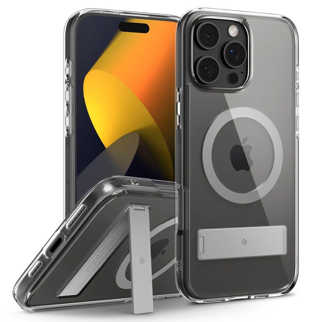 Spigen Caseology Capella MagSafe Kickstand case iPhone 16 Pro Clear Gray Spigen Caseology Capella MagSafe Kickstand case iPhone 16 Pro Clear Gray