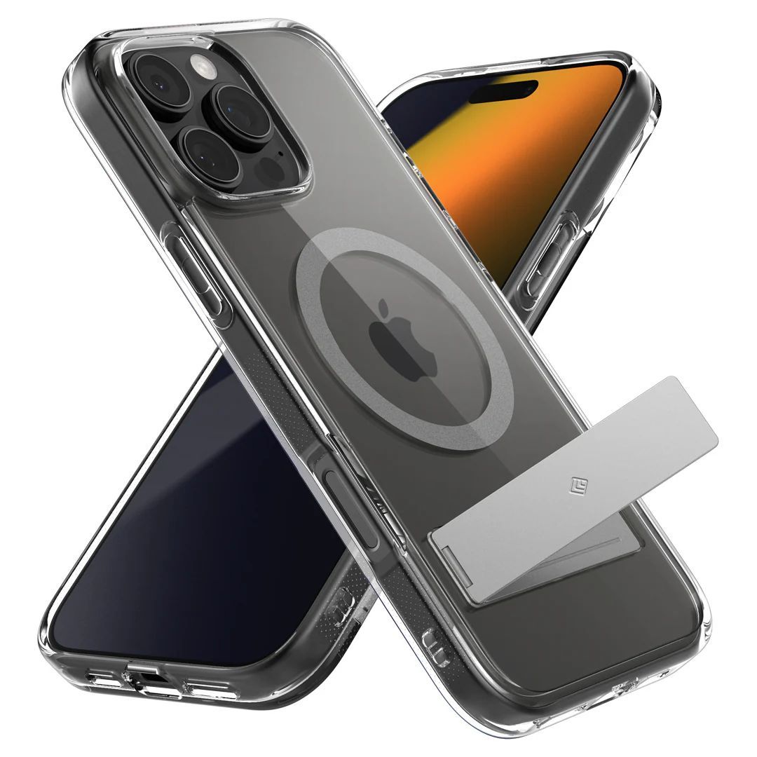 Spigen Caseology Capella MagSafe Kickstand case iPhone 16 Pro Clear Gray Spigen Caseology Capella MagSafe Kickstand case iPhone 16 Pro Clear Gray