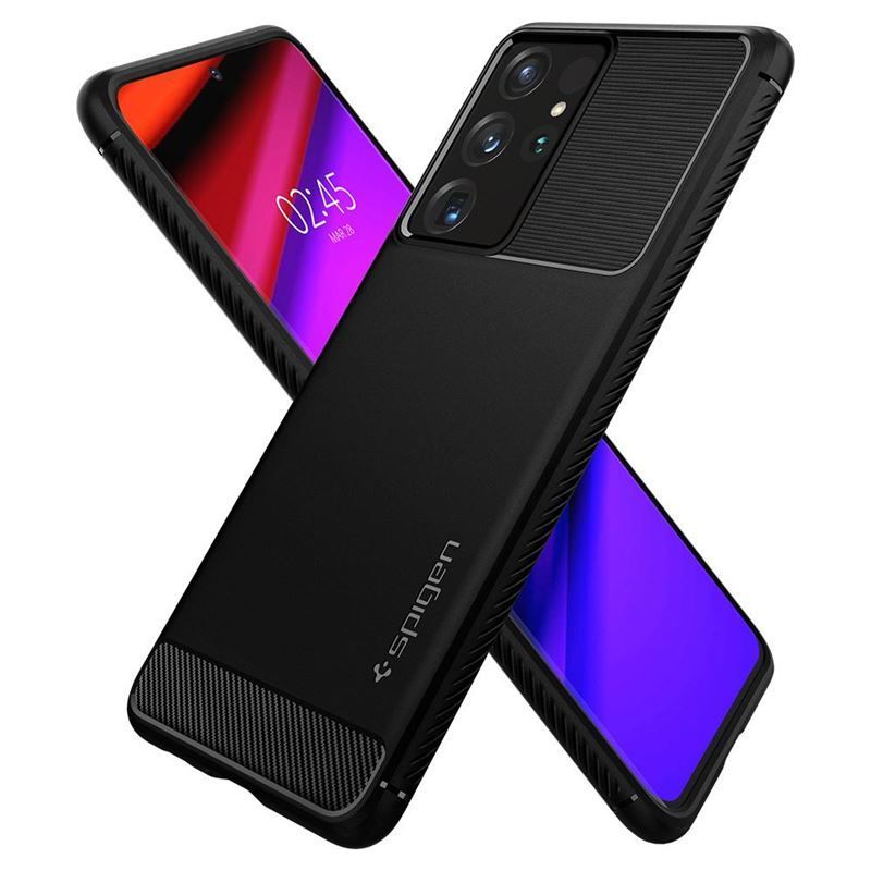 Spigen Rugged Armor, black - Galaxy S21 Ultra Spigen Rugged Armor, black - Galaxy S21 Ultra