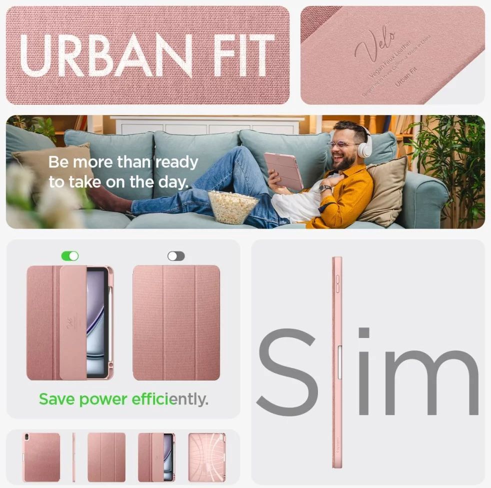 Spigen Urban Fit iPad Air 11" 2024 Rose Gold Spigen Urban Fit iPad Air 11" 2024 Rose Gold