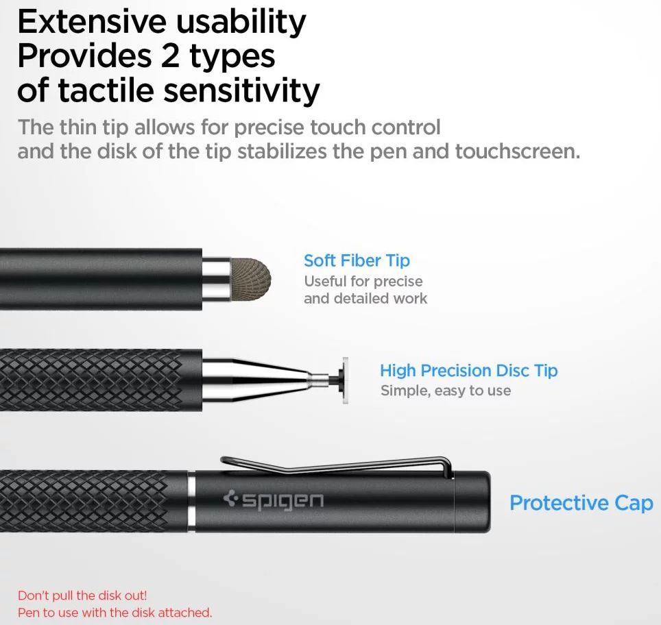 Spigen Universal Stylus Pen Black Spigen Universal Stylus Pen Black