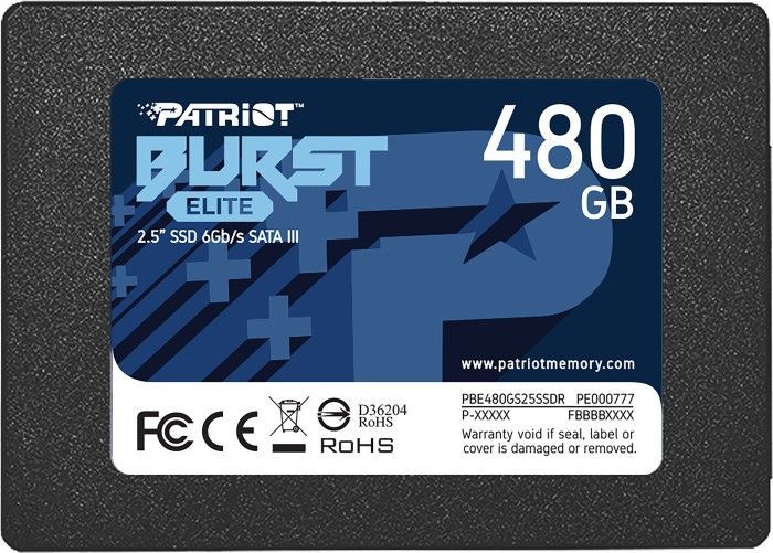 Patriot 480GB 2,5" SATA3 Burst Elite Patriot 480GB 2,5" SATA3 Burst Elite