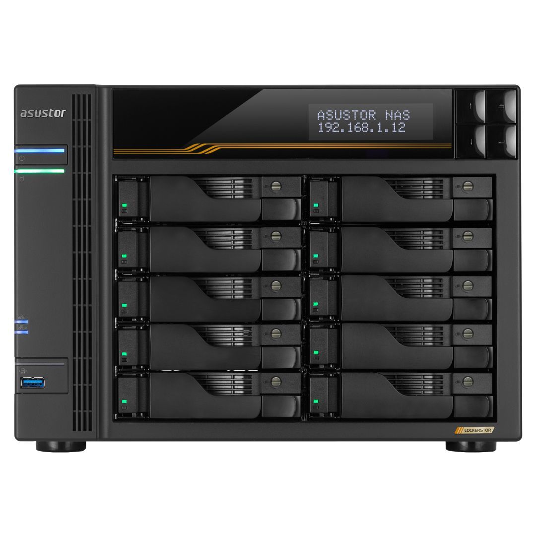 Asustor NAS AS6810T (16GB) (10xHDD + 4xM.2 SSD) Asustor NAS AS6810T (16GB) (10xHDD + 4xM.2 SSD)