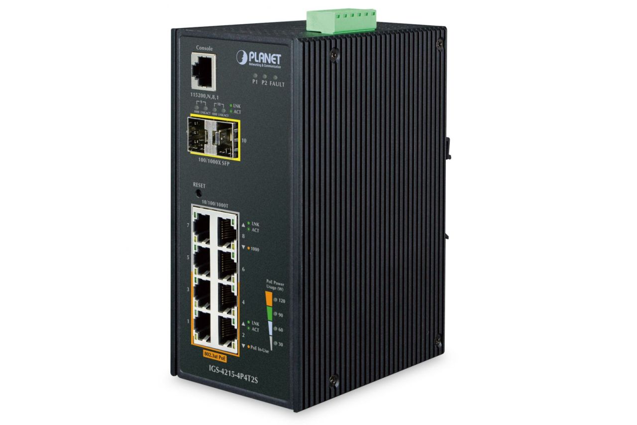 Planet PLANET managed Industrial Gigabit PoE+ Switch Planet PLANET managed Industrial Gigabit PoE+ Switch