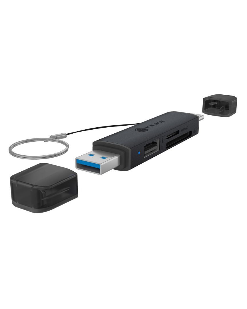 Raidsonic IcyBox IB-CR203-CU3 3-in-1 Card Reader Black Raidsonic IcyBox IB-CR203-CU3 3-in-1 Card Reader Black