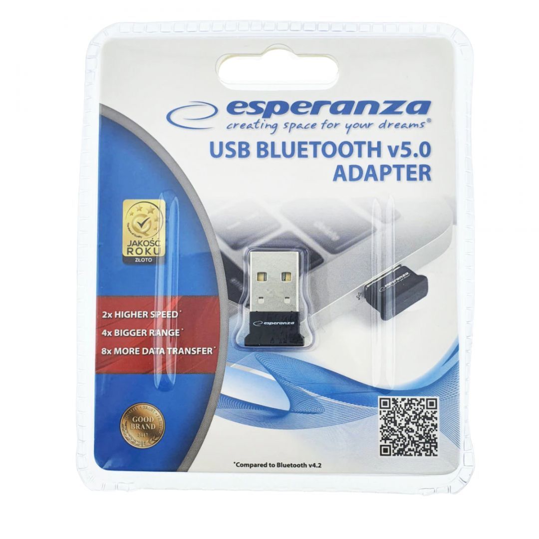 Esperanza EA160 Bluetooth 5.0 USB Adapter Black Esperanza EA160 Bluetooth 5.0 USB Adapter Black