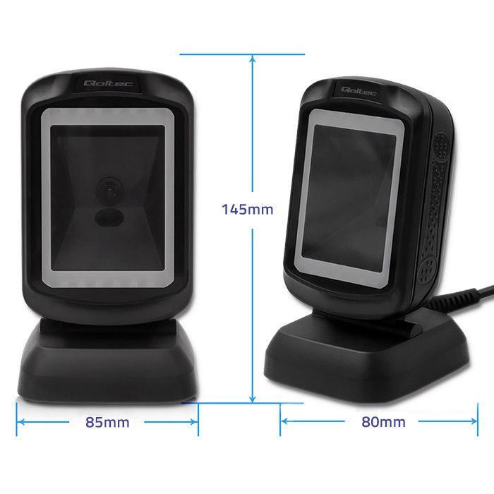 Qoltec Desktop QR & Barcode Lézer vonalkódolvasó USB Black Qoltec Desktop QR & Barcode Lézer vonalkódolvasó USB Black