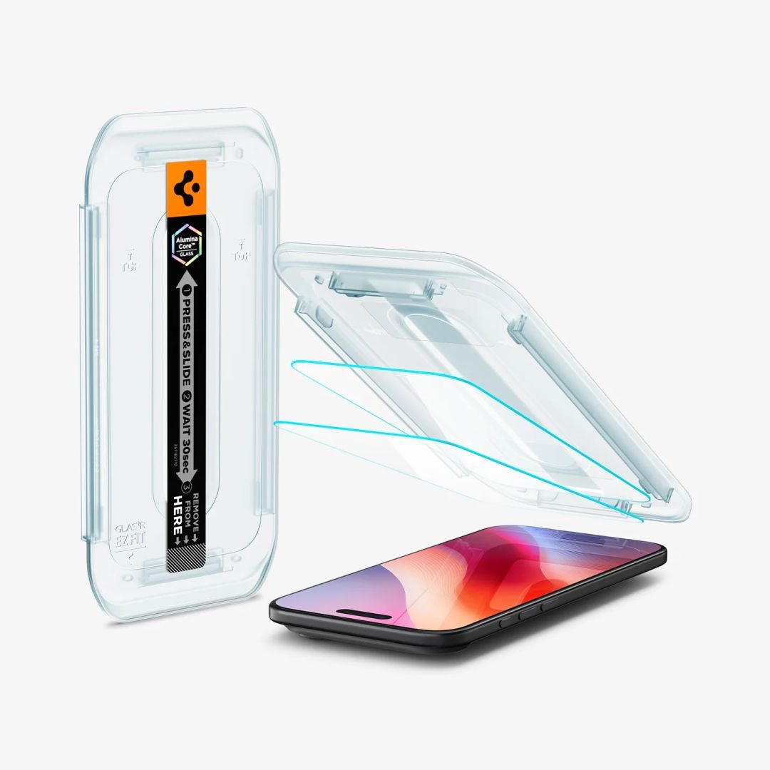 Spigen Glass tR EZ Fit for iPhone Air 2 Pack Transparency Spigen Glass tR EZ Fit for iPhone Air 2 Pack Transparency