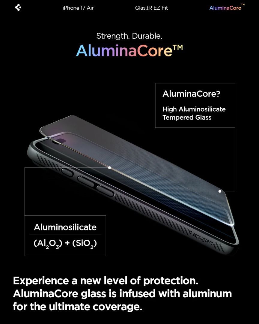 Spigen Glass tR EZ Fit for iPhone Air 2 Pack Transparency Spigen Glass tR EZ Fit for iPhone Air 2 Pack Transparency