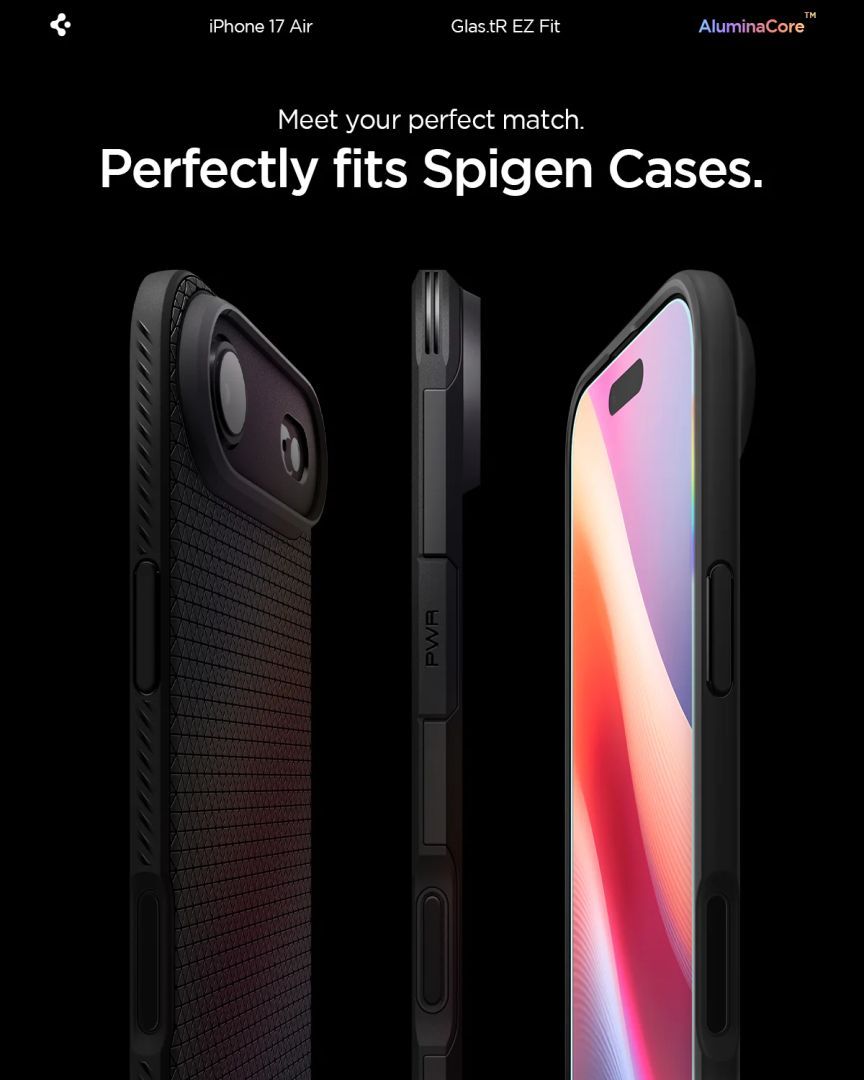 Spigen Glass tR EZ Fit for iPhone Air 2 Pack Transparency Spigen Glass tR EZ Fit for iPhone Air 2 Pack Transparency