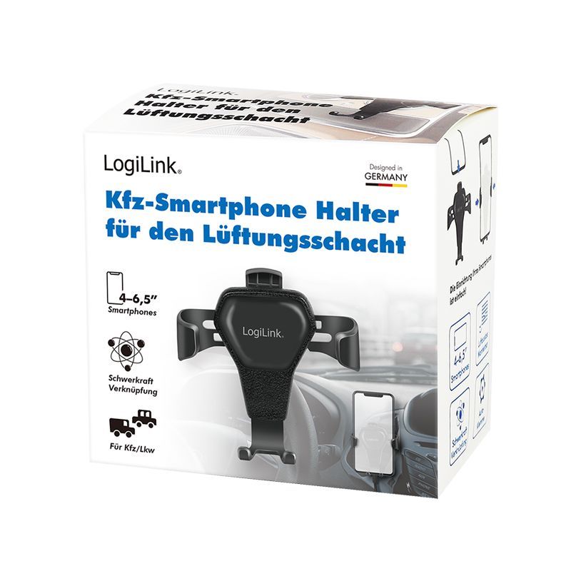 Logilink AA0164 Smartphone holder for air vents Black Logilink AA0164 Smartphone holder for air vents Black