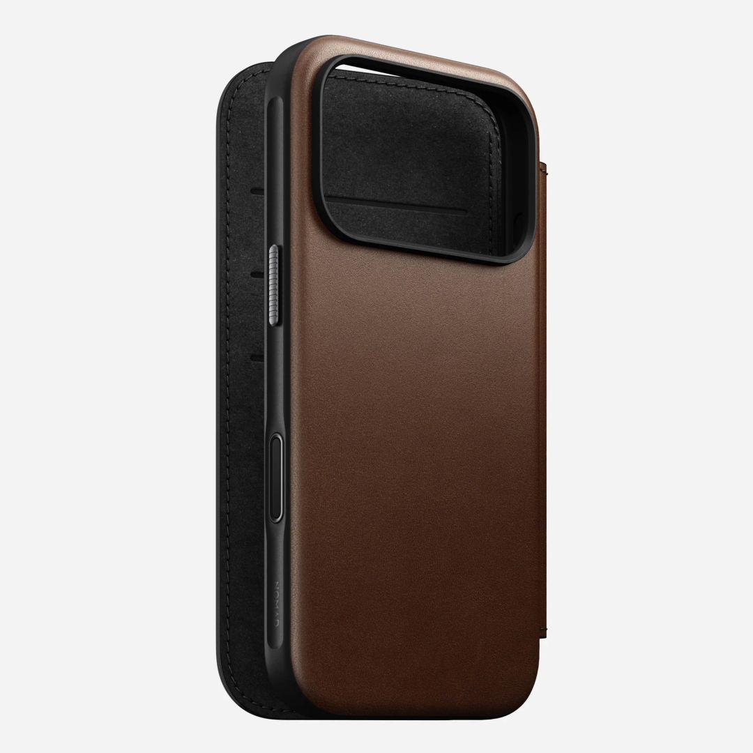 Nomad Modern Leather Folio for iPhone 17 Pro Brown Nomad Modern Leather Folio for iPhone 17 Pro Brown