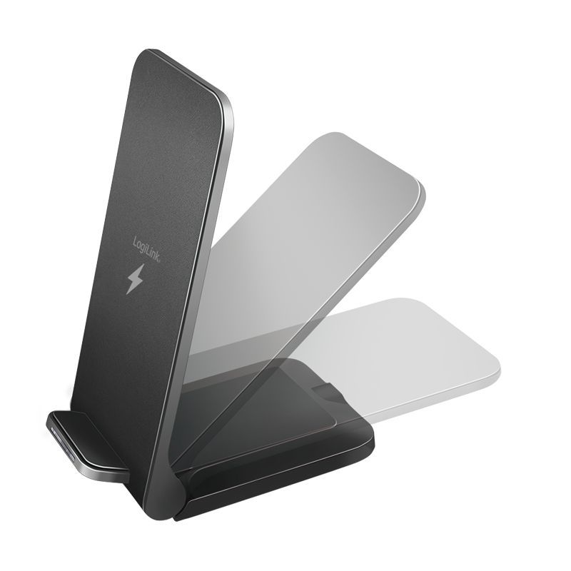 Logilink PA0315RF Smartphone stand with wireless charging function Black