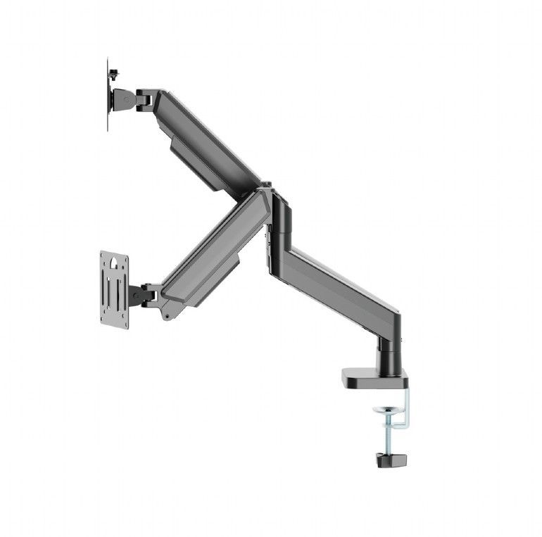 Gembird Desk mounted adjustable double monitor arm 17"-32" Black