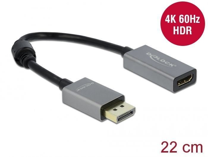 DeLock Active DisplayPort 1.4 to HDMI Adapter 4K 60 Hz (HDR) DeLock Active DisplayPort 1.4 to HDMI Adapter 4K 60 Hz (HDR)