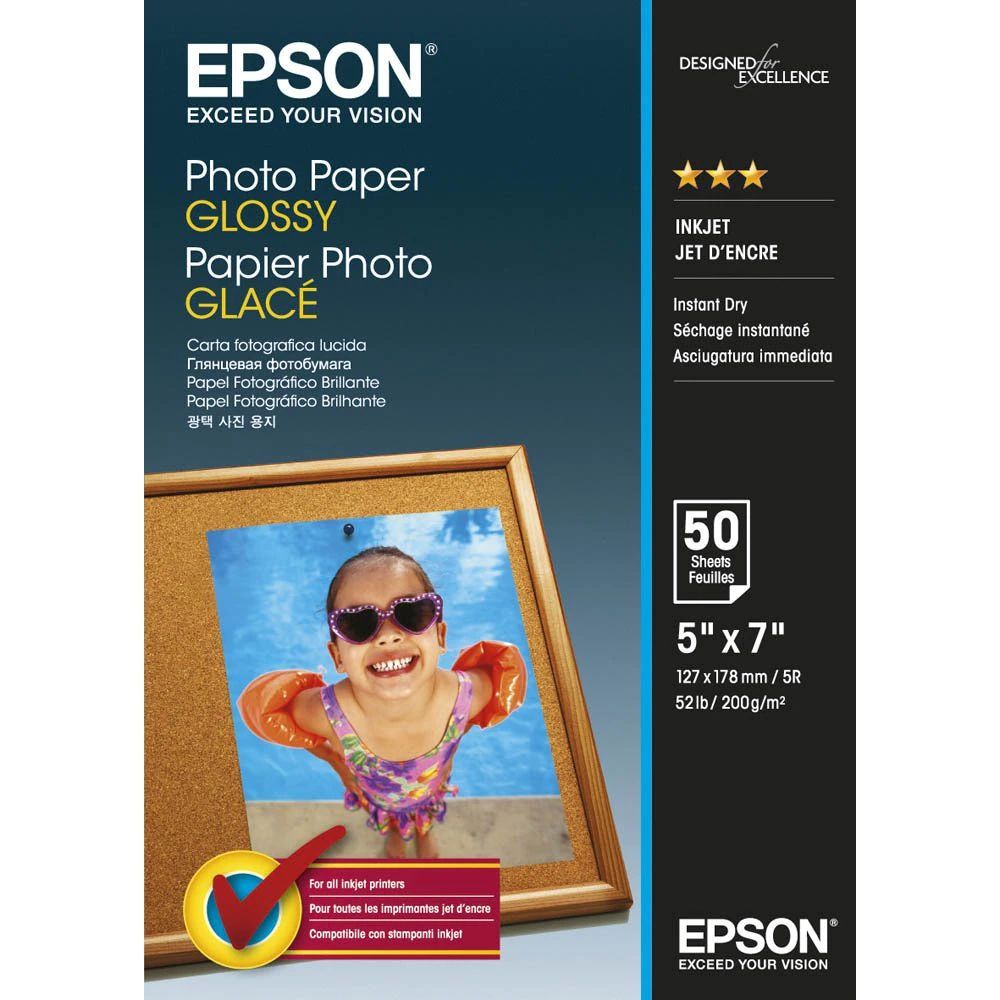 Epson Photo Paper Glossy 200g 13x18cm 50db Fényes Fotópapír Epson Photo Paper Glossy 200g 13x18cm 50db Fényes Fotópapír